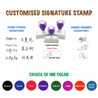 Customise Self-Inking/Pre-Inked Signature Name Stamp (Assorted Sizes Available)